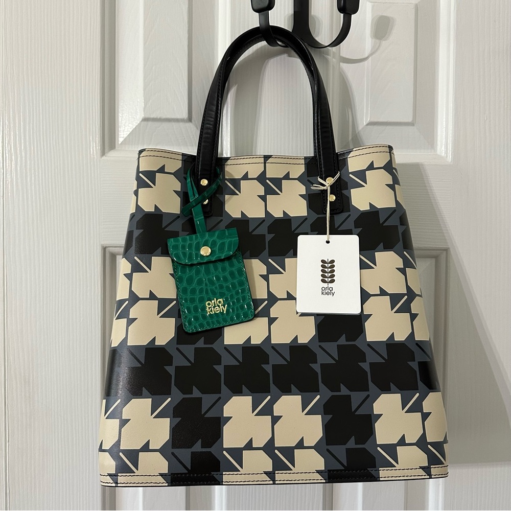 NWT Orla Kiely Sycamore leaf printed willow tote - Picture 1 of 5